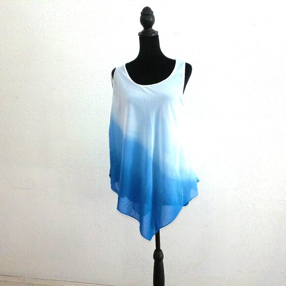 WAPI, Women's Blue/white tank top with cover, double layers - Picture 2 of 9
